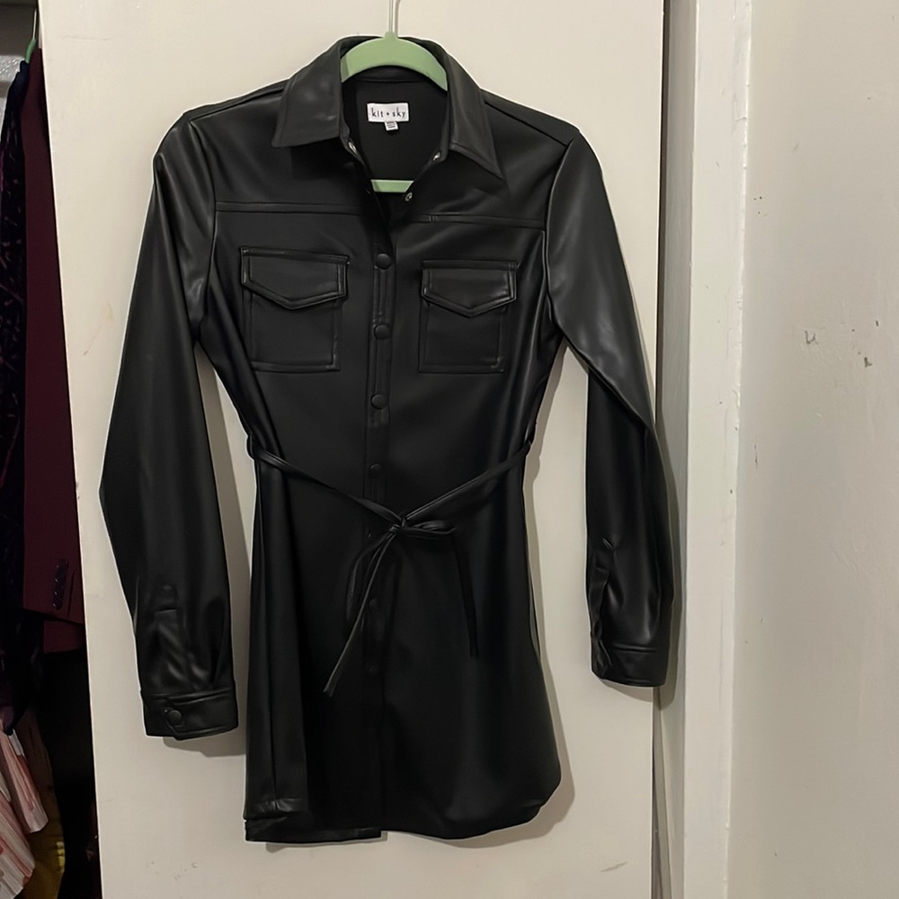 Black leather jacket